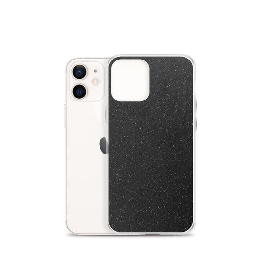 Black Speckled iPhone Clear Thin Case CREATIVETECH