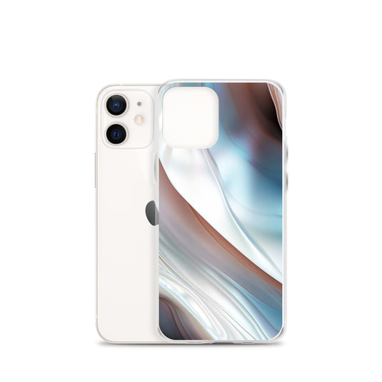 Pearl Blue iPhone Clear Thin Case CREATIVETECH