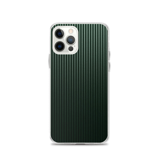 Dark Green Striped Carbon Fiber iPhone Clear Thin Case CREATIVETECH