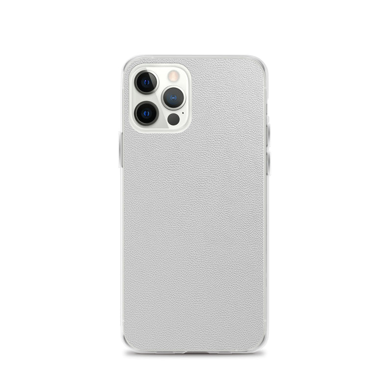 Load image into Gallery viewer, White Leather iPhone Clear Thin Case CREATIVETECH
