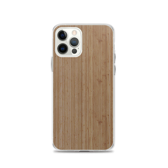 Bamboo Brown Wood iPhone Clear Thin Case CREATIVETECH