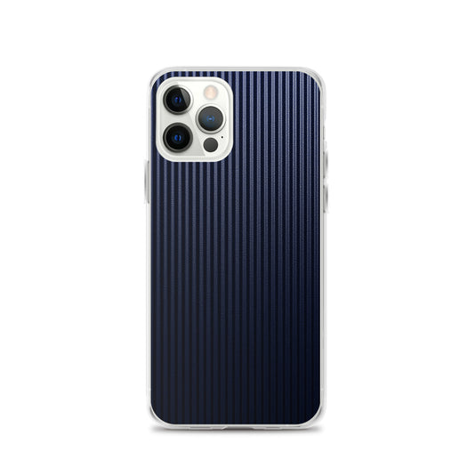 Dark Blue Ribbed Carbon Fiber iPhone Clear Thin Case CREATIVETECH