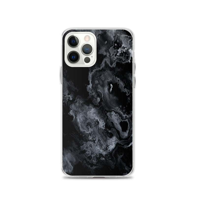 Load image into Gallery viewer, Black Marble Stone iPhone Clear Thin Case CREATIVETECH
