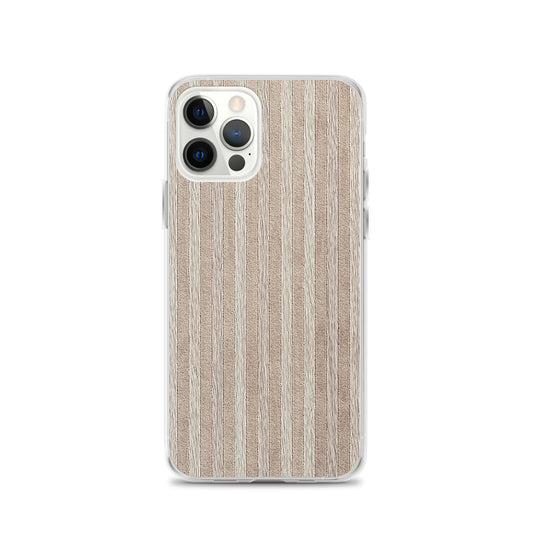 Light Brown Striped Wood iPhone Clear Thin Case CREATIVETECH