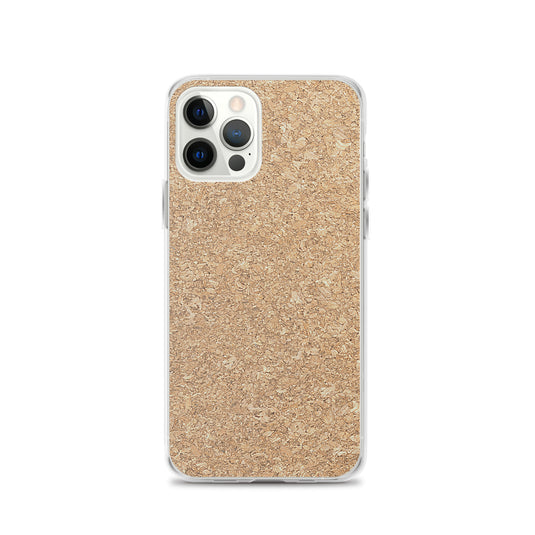 Light Brown Cork Wood iPhone Clear Thin Case CREATIVETECH