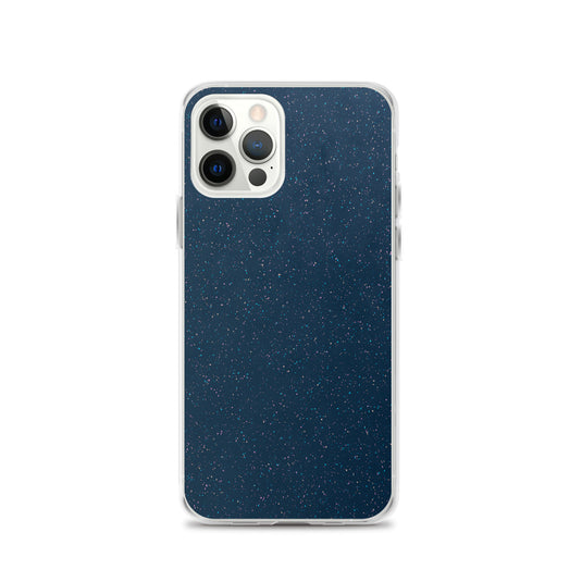 Deep Blue Speckled iPhone Clear Thin Case CREATIVETECH