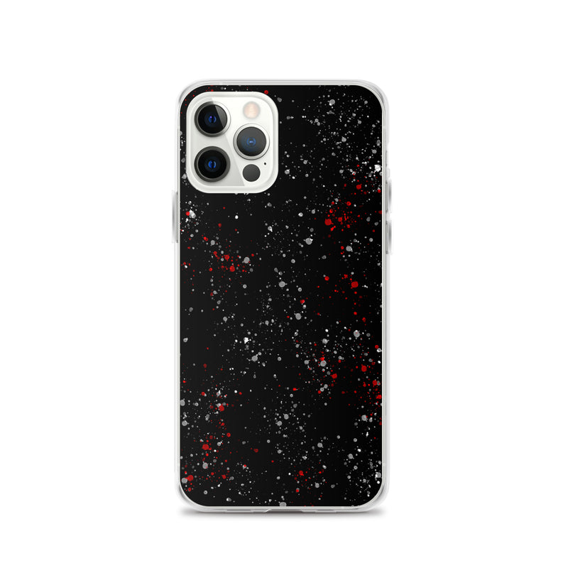 Load image into Gallery viewer, Painted Black White Red iPhone Clear Thin Case CREATIVETECH