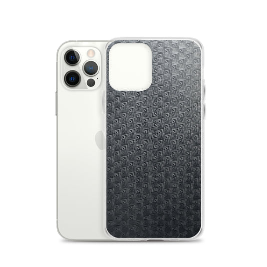 Dark Grey Carved Metal iPhone Clear Thin Case CREATIVETECH
