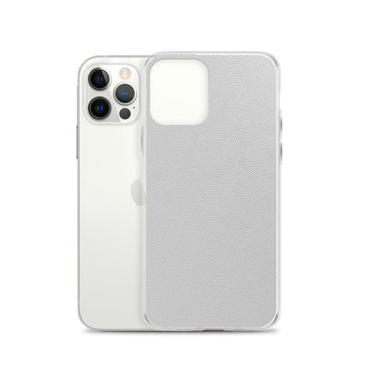 White Leather iPhone Clear Thin Case CREATIVETECH