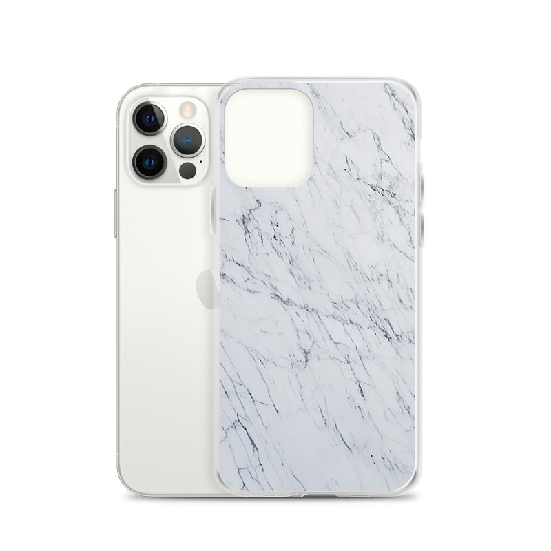 Load image into Gallery viewer, White Marble Stone iPhone Clear Thin Case CREATIVETECH
