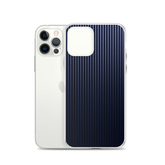 Dark Blue Ribbed Carbon Fiber iPhone Clear Thin Case CREATIVETECH