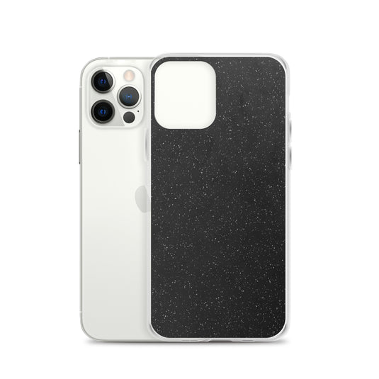 Black Speckled iPhone Clear Thin Case CREATIVETECH