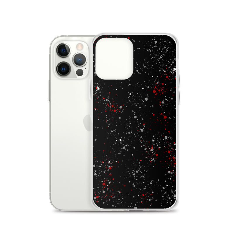 Load image into Gallery viewer, Painted Black White Red iPhone Clear Thin Case CREATIVETECH