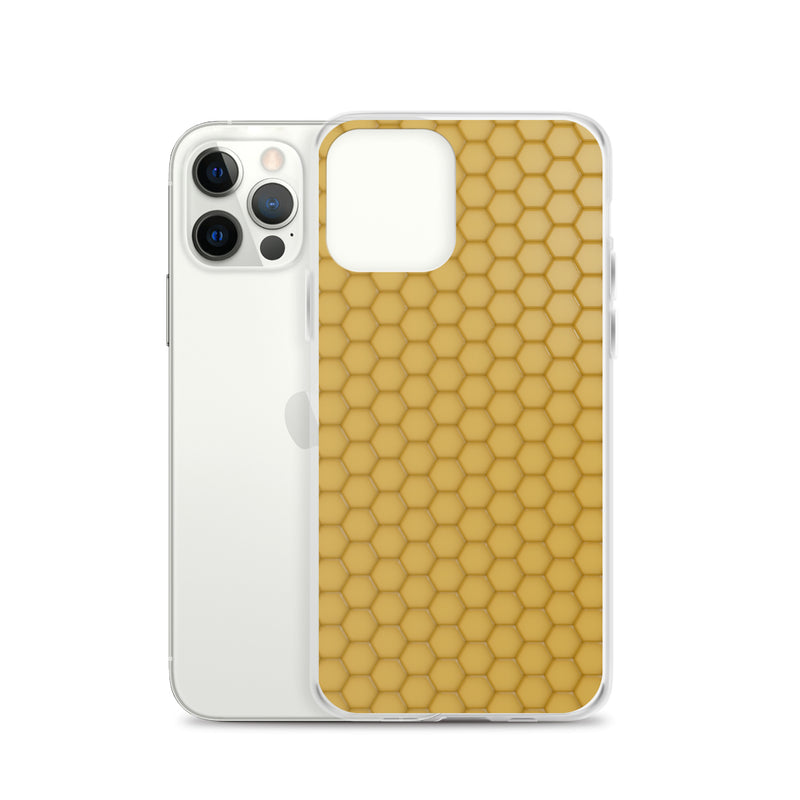 Load image into Gallery viewer, Honeycomb Wax Yellow  iPhone Clear Thin Case CREATIVETECH
