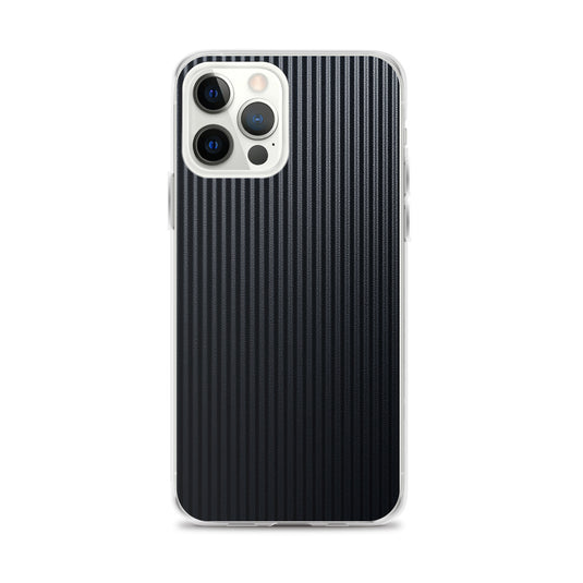 Dark Grey Striped Carbon Fiber iPhone Clear Thin Case CREATIVETECH