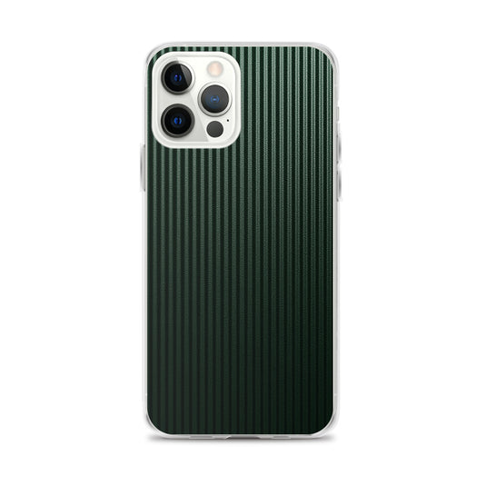 Dark Green Striped Carbon Fiber iPhone Clear Thin Case CREATIVETECH