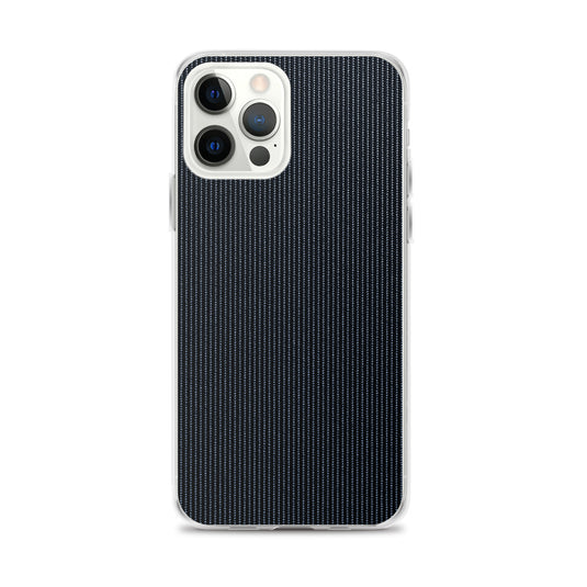 Dark Grey Striped Textile iPhone Clear Thin Case CREATIVETECH