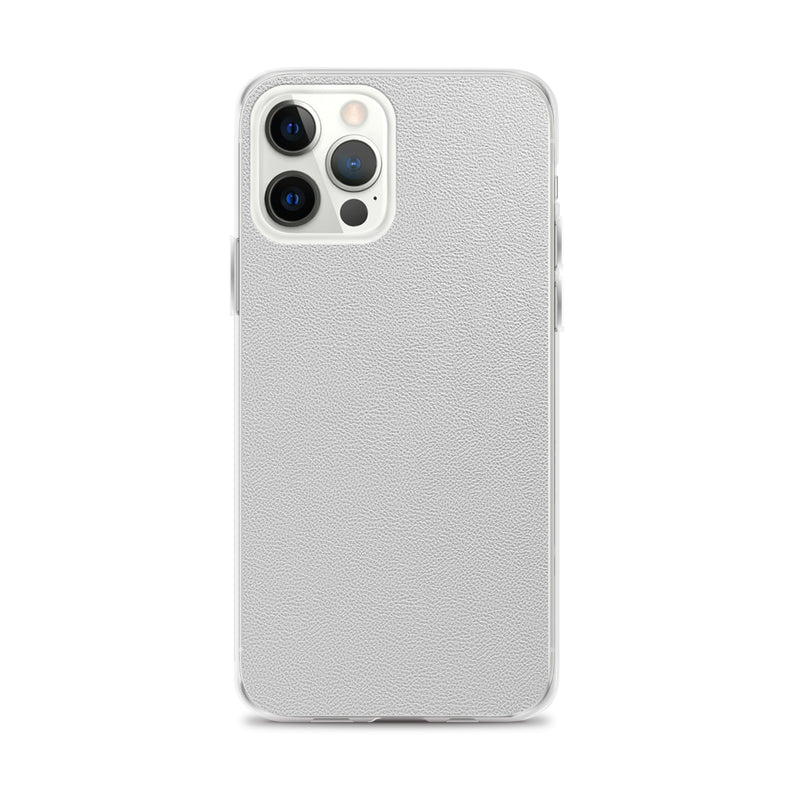 Load image into Gallery viewer, White Leather iPhone Clear Thin Case CREATIVETECH
