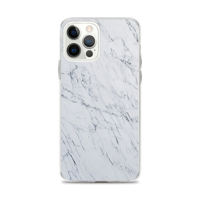 Load image into Gallery viewer, White Marble Stone iPhone Clear Thin Case CREATIVETECH
