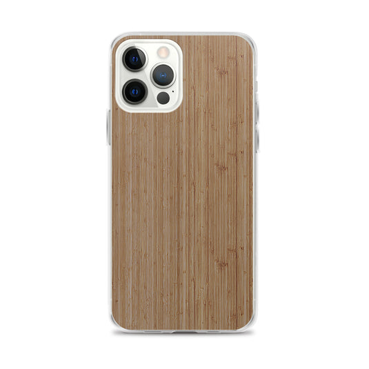 Bamboo Brown Wood iPhone Clear Thin Case CREATIVETECH