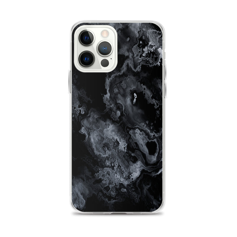 Load image into Gallery viewer, Black Marble Stone iPhone Clear Thin Case CREATIVETECH
