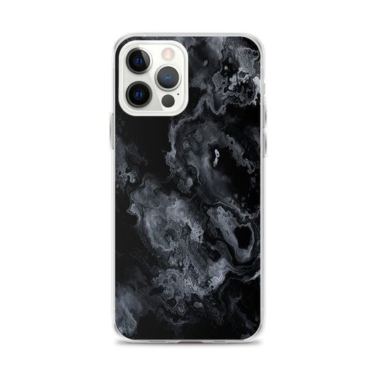 Black Marble Stone iPhone Clear Thin Case CREATIVETECH