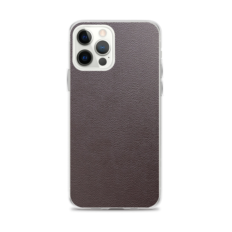 Load image into Gallery viewer, Dark Brown Leather iPhone Clear Thin Case CREATIVETECH
