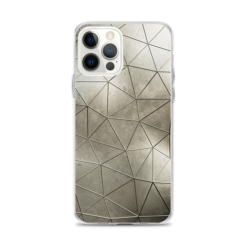 Load image into Gallery viewer, Aged Gold Polygon iPhone Clear Thin Case CREATIVETECH
