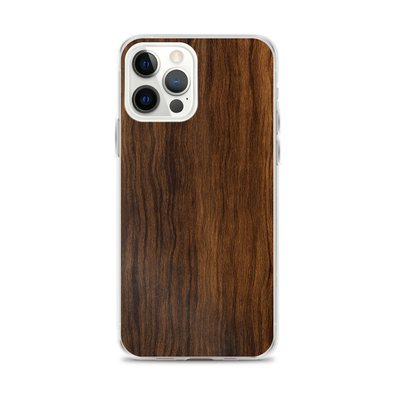 Load image into Gallery viewer, Dark Brown Wood iPhone Clear Thin Case CREATIVETECH
