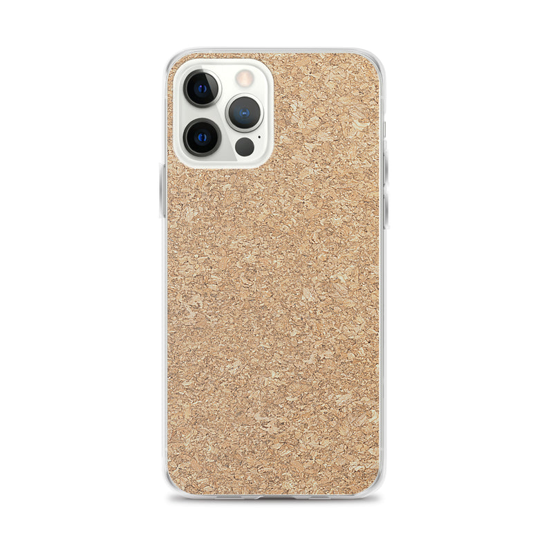 Load image into Gallery viewer, Light Brown Cork Wood iPhone Clear Thin Case CREATIVETECH
