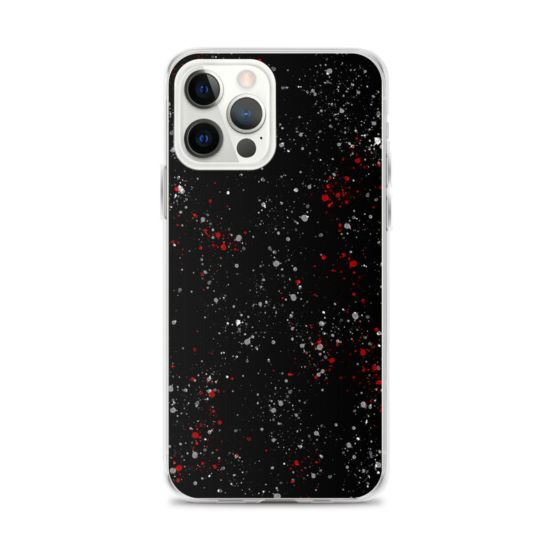 Load image into Gallery viewer, Painted Black White Red iPhone Clear Thin Case CREATIVETECH
