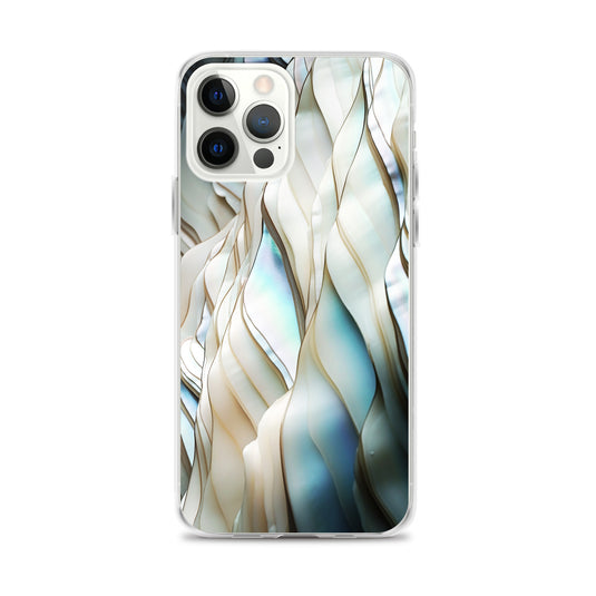 Cream Blue White Pearl iPhone Clear Thin Case CREATIVETECH