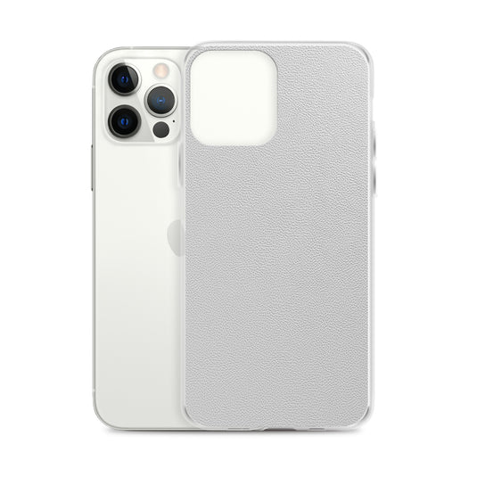 White Leather iPhone Clear Thin Case CREATIVETECH