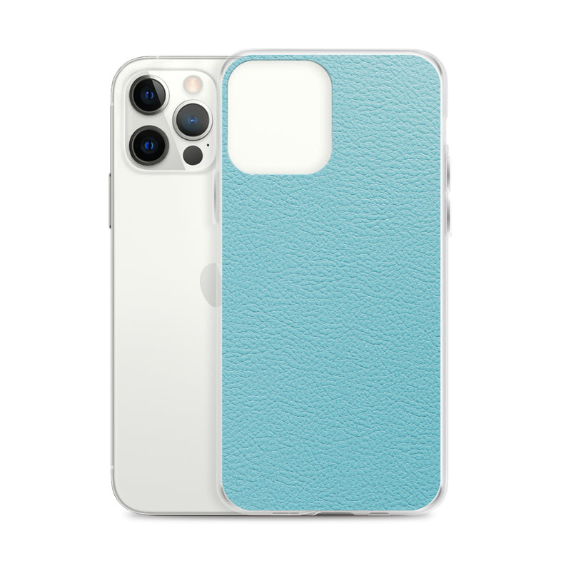 Load image into Gallery viewer, Mint Green Leather iPhone Clear Thin Case CREATIVETECH