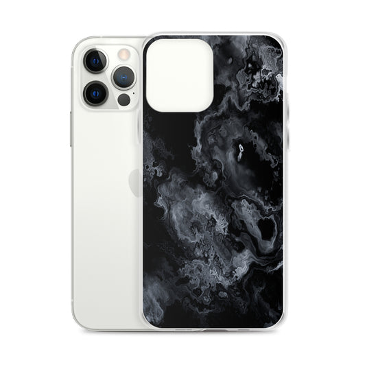 Black Marble Stone iPhone Clear Thin Case CREATIVETECH