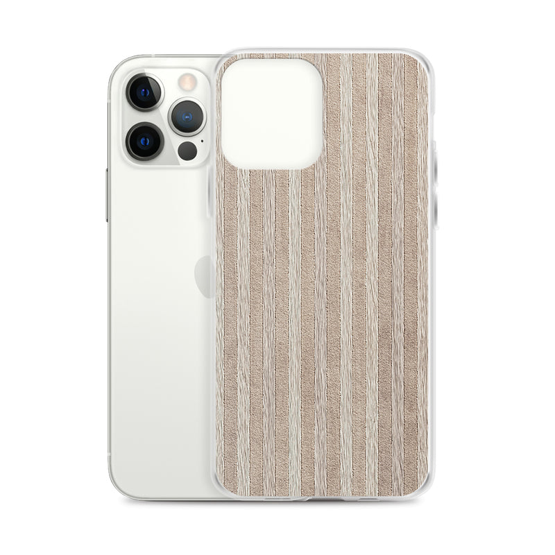 Load image into Gallery viewer, Light Brown Striped Wood iPhone Clear Thin Case CREATIVETECH
