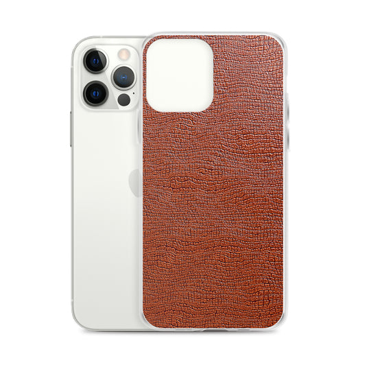 Exotic Brown Leather iPhone Clear Thin Case CREATIVETECH