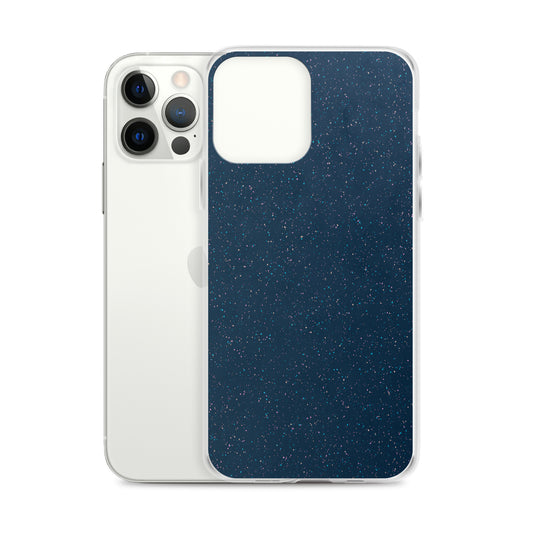 Deep Blue Speckled iPhone Clear Thin Case CREATIVETECH