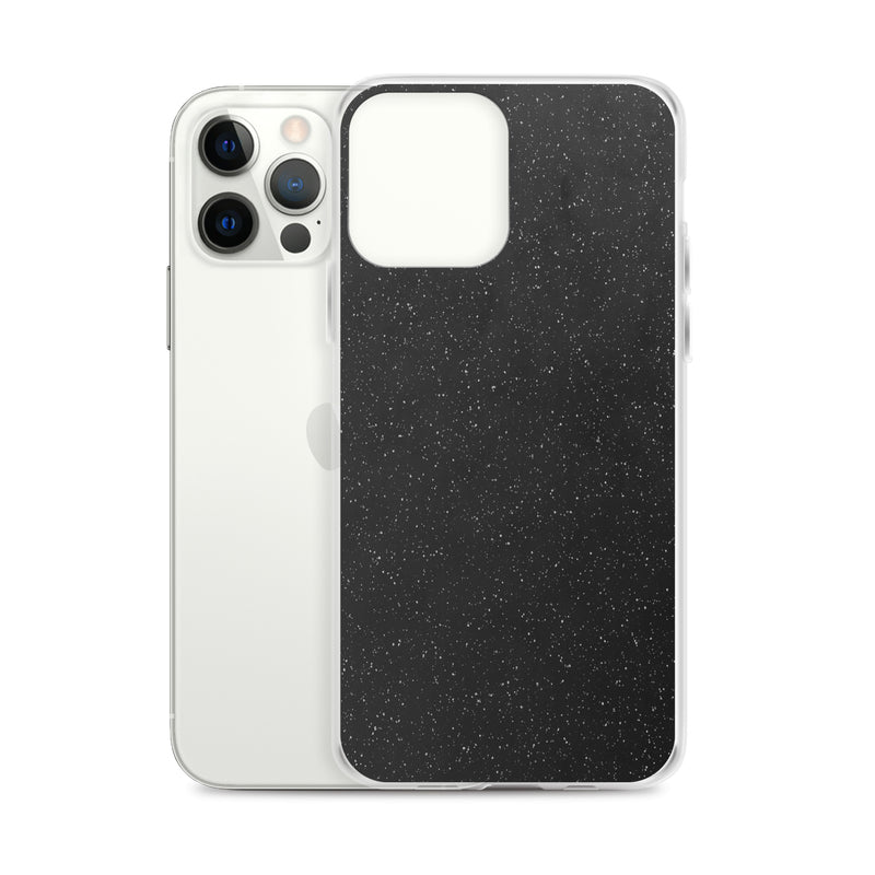 Load image into Gallery viewer, Black Speckled iPhone Clear Thin Case CREATIVETECH
