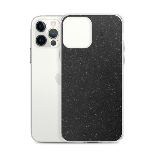 Black Speckled iPhone Clear Thin Case CREATIVETECH