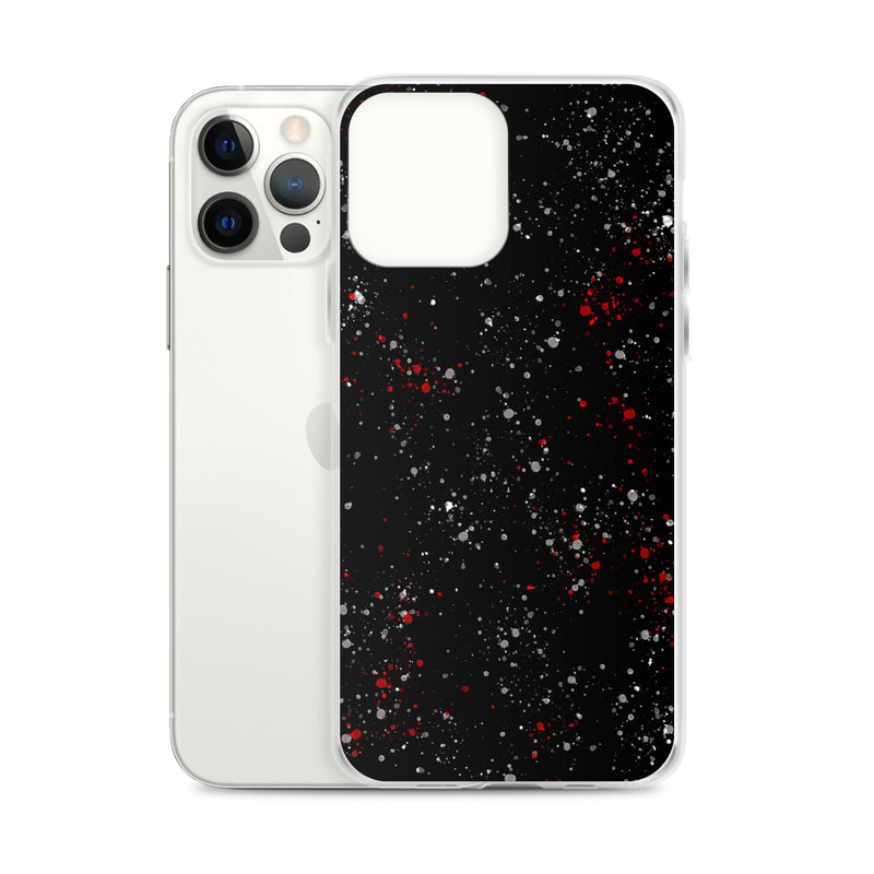 Load image into Gallery viewer, Painted Black White Red iPhone Clear Thin Case CREATIVETECH