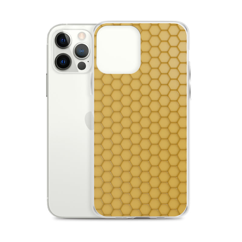 Load image into Gallery viewer, Honeycomb Wax Yellow  iPhone Clear Thin Case CREATIVETECH
