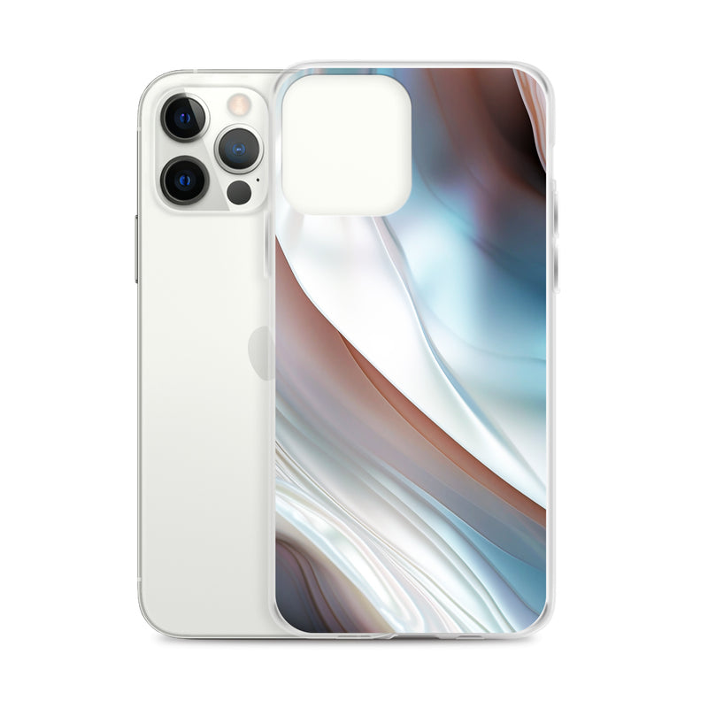 Load image into Gallery viewer, Pearl Blue iPhone Clear Thin Case CREATIVETECH
