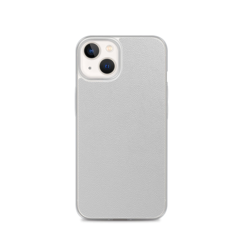 Load image into Gallery viewer, White Leather iPhone Clear Thin Case CREATIVETECH
