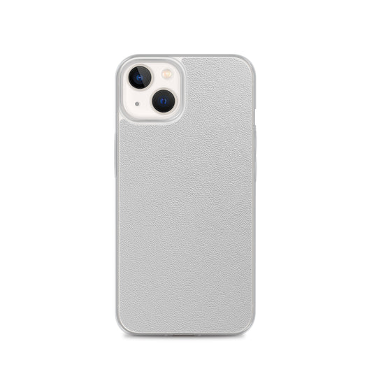 White Leather iPhone Clear Thin Case CREATIVETECH