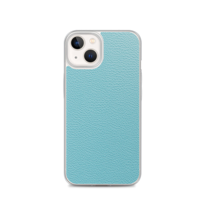 Load image into Gallery viewer, Mint Green Leather iPhone Clear Thin Case CREATIVETECH