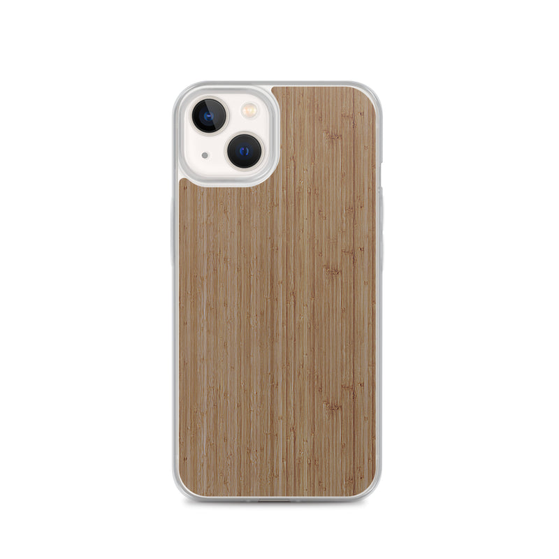 Load image into Gallery viewer, Bamboo Brown Wood iPhone Clear Thin Case CREATIVETECH