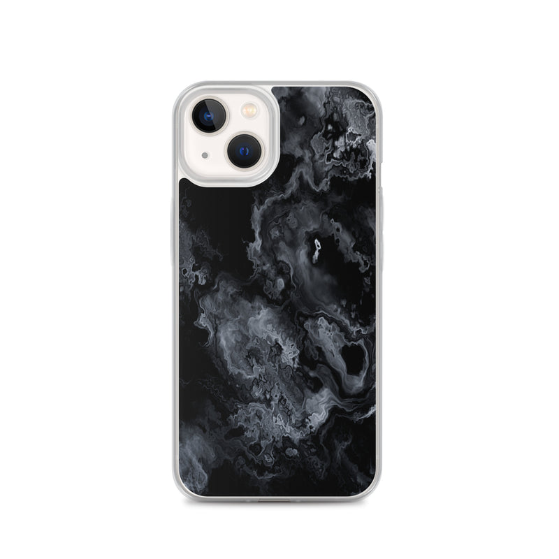 Load image into Gallery viewer, Black Marble Stone iPhone Clear Thin Case CREATIVETECH
