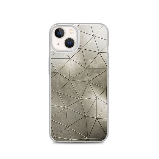 Aged Gold Polygon iPhone Clear Thin Case CREATIVETECH
