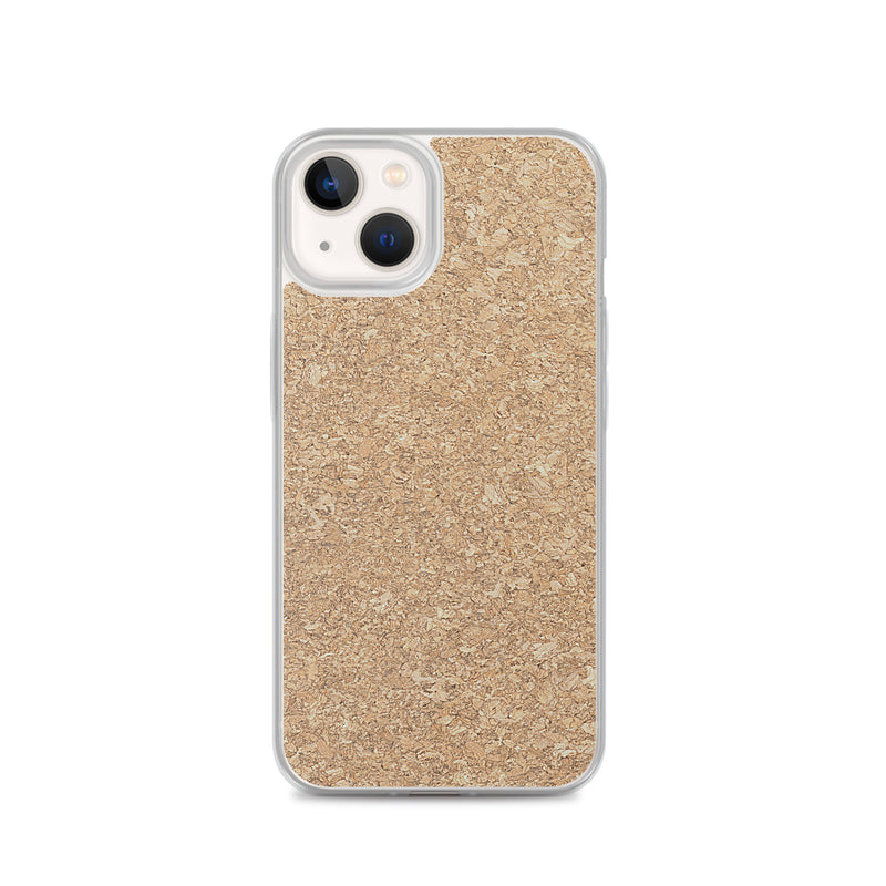 Load image into Gallery viewer, Light Brown Cork Wood iPhone Clear Thin Case CREATIVETECH
